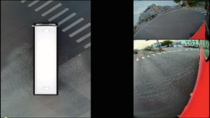 Driver display while turning