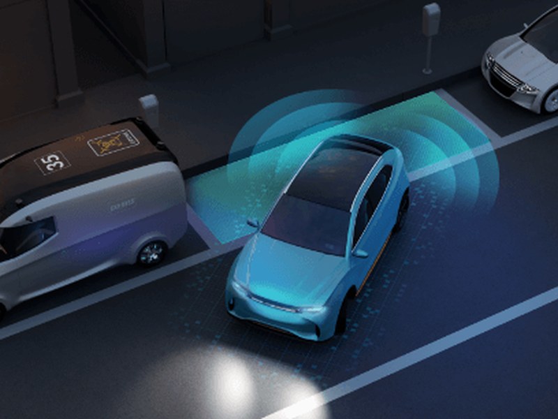 Car driving a memorised route